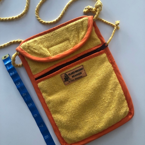 DOPAMINE Rare Yellow and Orange Colorblock Crossbody Bag Purse- EUC- Playful - Picture 3 of 7